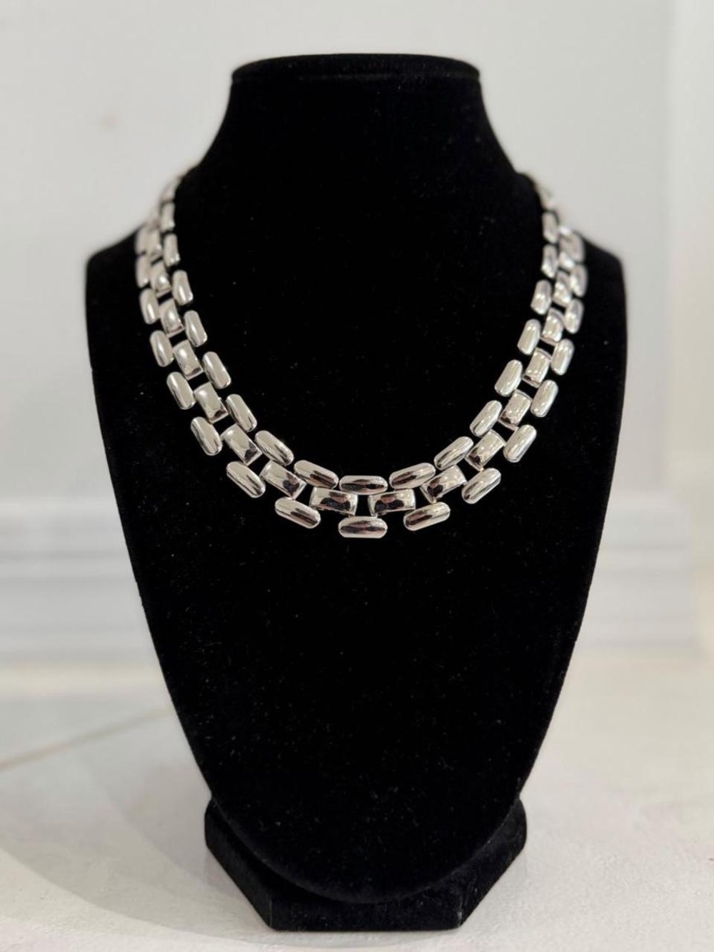 Vintage Silver Panther Link Necklace - Classic Women’s Jewelry